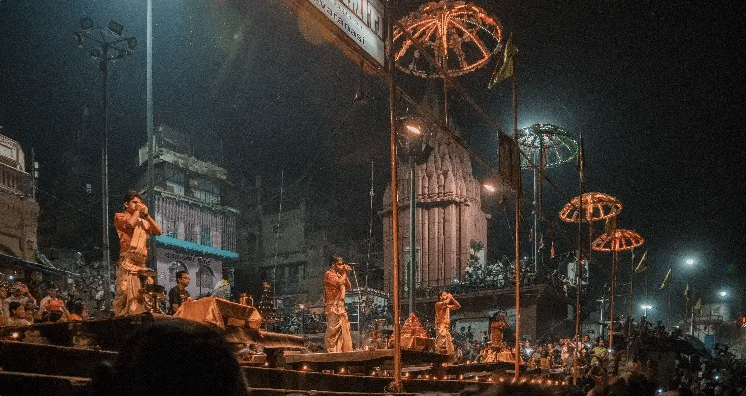 Ganga Aarti ceremony